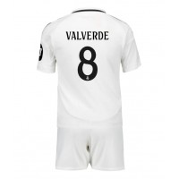 Real Madrid Federico Valverde #8 Hjemme Trøje Børn 2024-25 Kortærmet (+ Korte bukser)